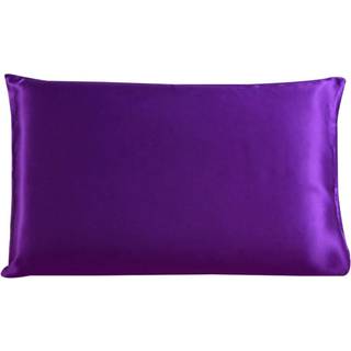 Uxcell 100% Charmeuse Pure Silk Pillowcase Pillow Case Cover for Hair & Skin 350TC 19 Momme (1-delt) Purple Travel (14x20inch)