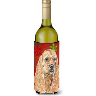 Cocker Spaniel Red Snowflake Christmas Wine Bottle Beverage Isulator Beverage Isulator Hugger