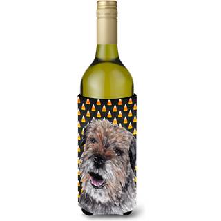 Border Terrier Halloween Candy Corn Wine Bottle Beverage Isulator Beverage Isulator Hugger