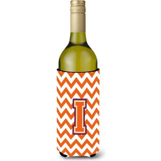 Brev I Chevron Orange og Regalia Wine Bottle Beverage Isulator Hugger CJ1062-ILITERK