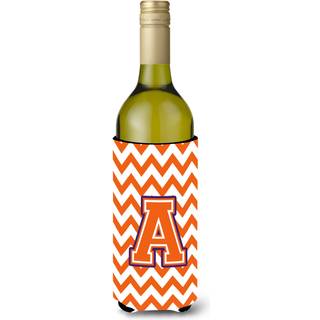 Brev A Chevron Orange og Regalia Wine Bottle Beverage Isulator Hugger CJ1062-ALITERK