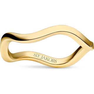 Ellera Waves Pianura Ring, Gold Plated, 54