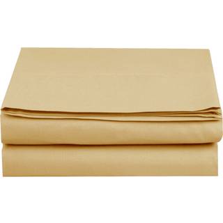 Luksus fladt ark på Amazon Elegant Comfort Wrinkle-Free 1500 Premier Hotel Quality 1-Piece Flat Sheet Queen Size Gold