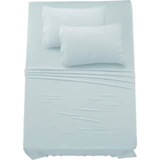 Lux Decor Twin XL Sheet Set - 4 PC Brushed Microfiber Sochs 16 tum Deep Tickets - Embroidered & Plain Pillowcases - Hotel Luxury Sheets Twin XL S