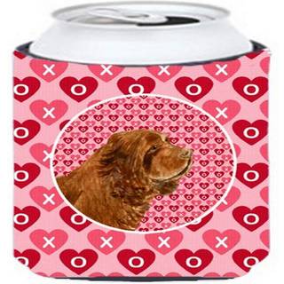 Caroline's Treasures SS4510CC Sussex Spaniel Hearts Love Valentinsdag kan eller flaske Hugger k?ligere vaskbar drink ?rde Sammenfoldelig drikke I