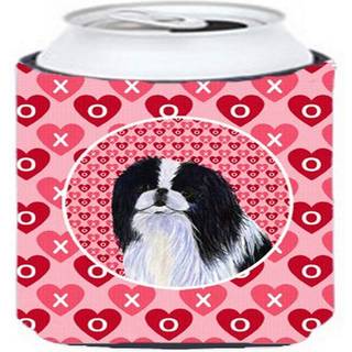 Caroline's Treasures SS4467CC Japanese Chin Hearts Love and Valentine's Day Portrait Can eller flaske Hugger K?ler Vaskbar Drink Sleeve Collapibl
