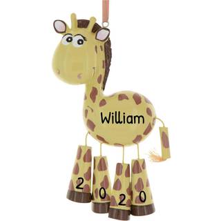 Personaliserede dyr ornamenter 2024 - Giraff ornamenter til juletræ zoologisk