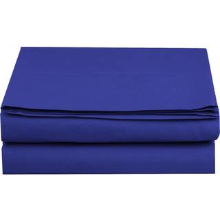 Luksus fladt ark på Amazon Elegant Comfort Wrinkle-Free 1500 Premier Hotel Quality 1-Piece Flat Sheet Twin/Twin XL Size Royal Blue