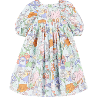 Stella McCartney Kids Floral cotton dress - blue - Y 6