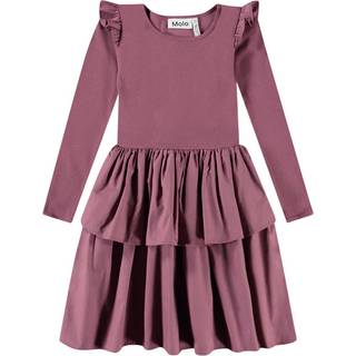 Molo Cathi Long-Sleeved Dress Tulip 122/128 cm  Lilla  122/128 cm  kvinde