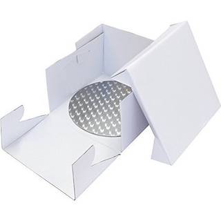Ekstra Kraftig Kageboks med Rund Kageplade, 20 x 20 cm - PME