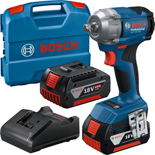 Slagnøgle Bosch GDS 18V-350 Professional; 18 V; 2x4,0 Ah batteri. + L-Case