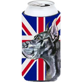 Sort stor dansker med engelsk union Jack British Flag Tall Boy Beverage Isulator Hugger LH9599TBC