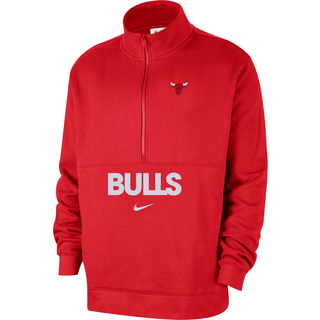 Chicago Bulls Club Courtside Nike NBA-trøje med 1/2 lynlås til mænd - rød - M