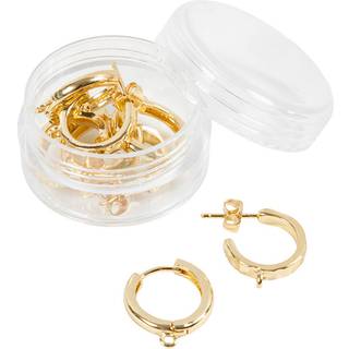 Forgyldte creoler med øje - 15 mm, 2 par