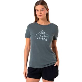 super.natural Women's I Love Climbing Tee Merino-shirt Damer størrelse XS farve grå