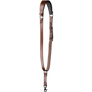 Krützberg MONO camera strap in dark brown leather Gold Demo