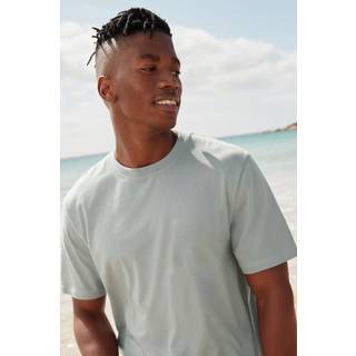 Next Grey Silver Regular Fit Essential Crew Neck Cotton T-Shirt
