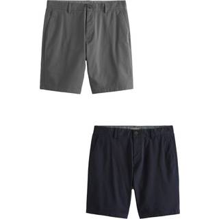 Next Navy/Charcoal Slim Fit Stretch Chino Shorts 2 Pack