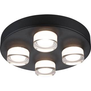Paulmann - Kame 4 Væglampe/Loftlampe IP44 Signal Black