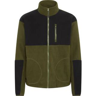 Blend Blend Green Colour Block Zip Through Fleece