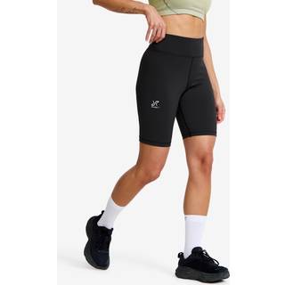 Flow High-waisted Biker Shorts Dame Black, Størrelse:XL - Outdoor Tights
