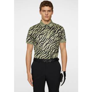 J. Lindeberg J. Lindeberg Green Golf Tour Tech Print Polo Shirt - Small Regular