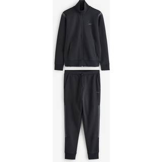 BOSS Stribet Insert Stræk Zip Neck Sweatshirt og Joggingbukser Joggingsæt3XL