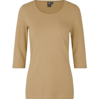 ID 0597 Stretch T-shirt 3/4 ærmet dame Sand 3XL