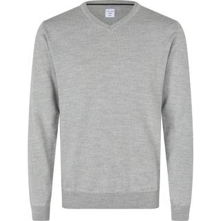 ID S670 SEVEN SEAS The knit v-neck Lys grå melange 2XL