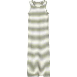 NAME IT Rib Maxi Kjole Suraja Tea Bright White