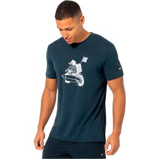super.natural Naked Bear Tee Merino-shirt Herrer størrelse 54 - XL farve blå