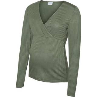 MamaLicious Trinity tess LS top - AGAVEGREEN