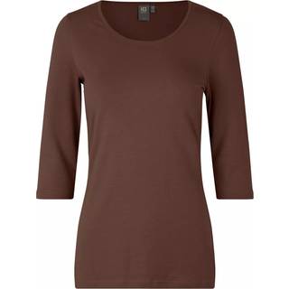 ID 0597 Stretch T-shirt 3/4 ærmet dame Mocca S