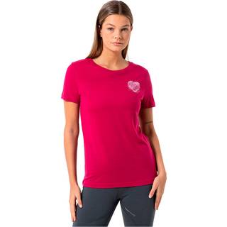super.natural Women's Little Heartwood Tee Merino-shirt Damer størrelse M farve rød