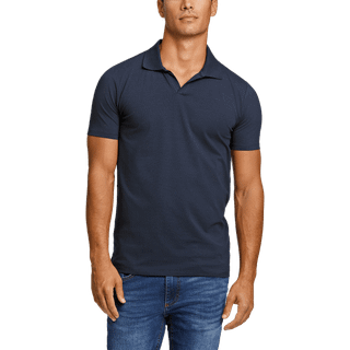Stretch Polo T-shirt, Navy, M