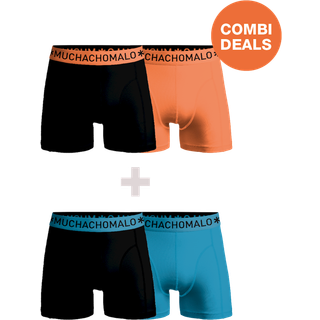 Heren 2+2-pack Boxershorts Effen