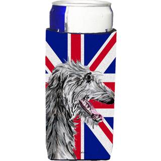 Scottish Deerhound med den engelske union Jack British Flag Ultra Beverage Isulators til slanke d?ser SC9871MUK