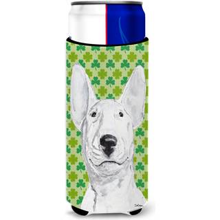 Bull Terrier St Patrick's Irish Ultra Beverage Isulators til slanke d?ser