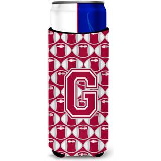 """" Brev G Football Crimson Gray and White Ultra Beverage Isulators til slanke dåser CJ1065-GMUK """"