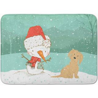 """" Caroline's Treasures Brown Maltese Snowman Christmas Machine Washable Memory Foam Mat Multicolor """"