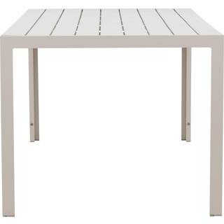 Mirko havebord 205x90x74cm i aluminium og polywood beige