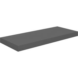 Vidaxl Flydende v?ghylde - H?jglansgr? 23.6 """" X9.3 """" X1.5 """" Honeycomb MDF & Metal Frame Usynligt monteringssystem Moderne dekorativ hylde