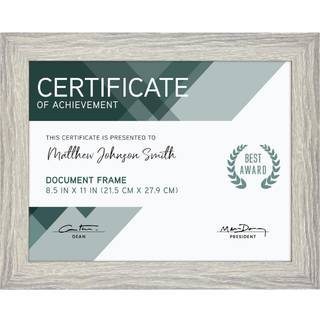 MCS Studio Gallery 8.5x11 Billeder Ramme Gr? Woodgrain Shatters Resistent Glass Rectangle Photo Frame til fotosplakater og kunsttryk og staffeli