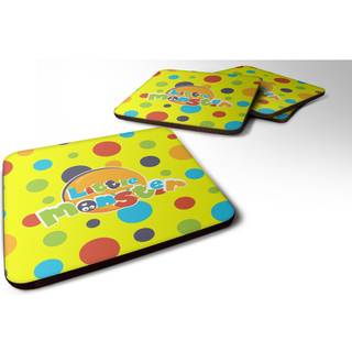 """" Caroline's Treasures Little Monster Foam Coaster Set på 4 3,5 multicolor """"