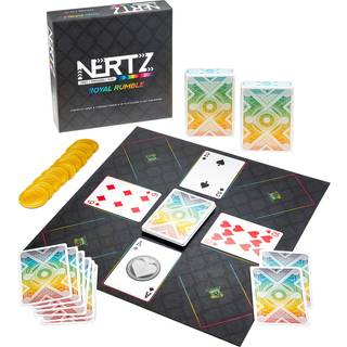 Brybelly Nertz Royal Rumble Card Game - Party Solitaire -spil op til 8 spillere - 2 dæk farverige spillekort brede pokerkort - Familie Game Night