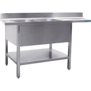 SARO Vaskstation - med 2 håndvaske , venstre- 700 mm dybde, 1600 mm