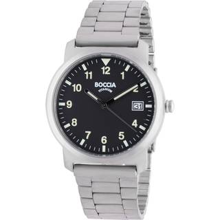 Boccia 3630-03 Herrenuhr Titan 5 bar Schwarz