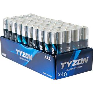 Tyzon AAA-alkaline-batterier 1,5V 40-pak