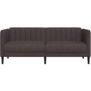 2-personers sofa stof mørkebrun